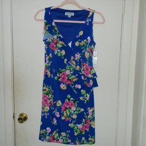 Shelby & Palmer Floral Dress Blue/Multi Color Size Small New With Tags